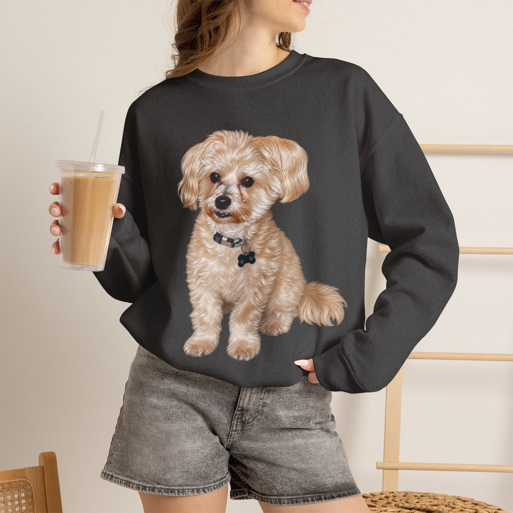 Crewneck Sweatshirt — Adorable Small Dog Graphic Pullover