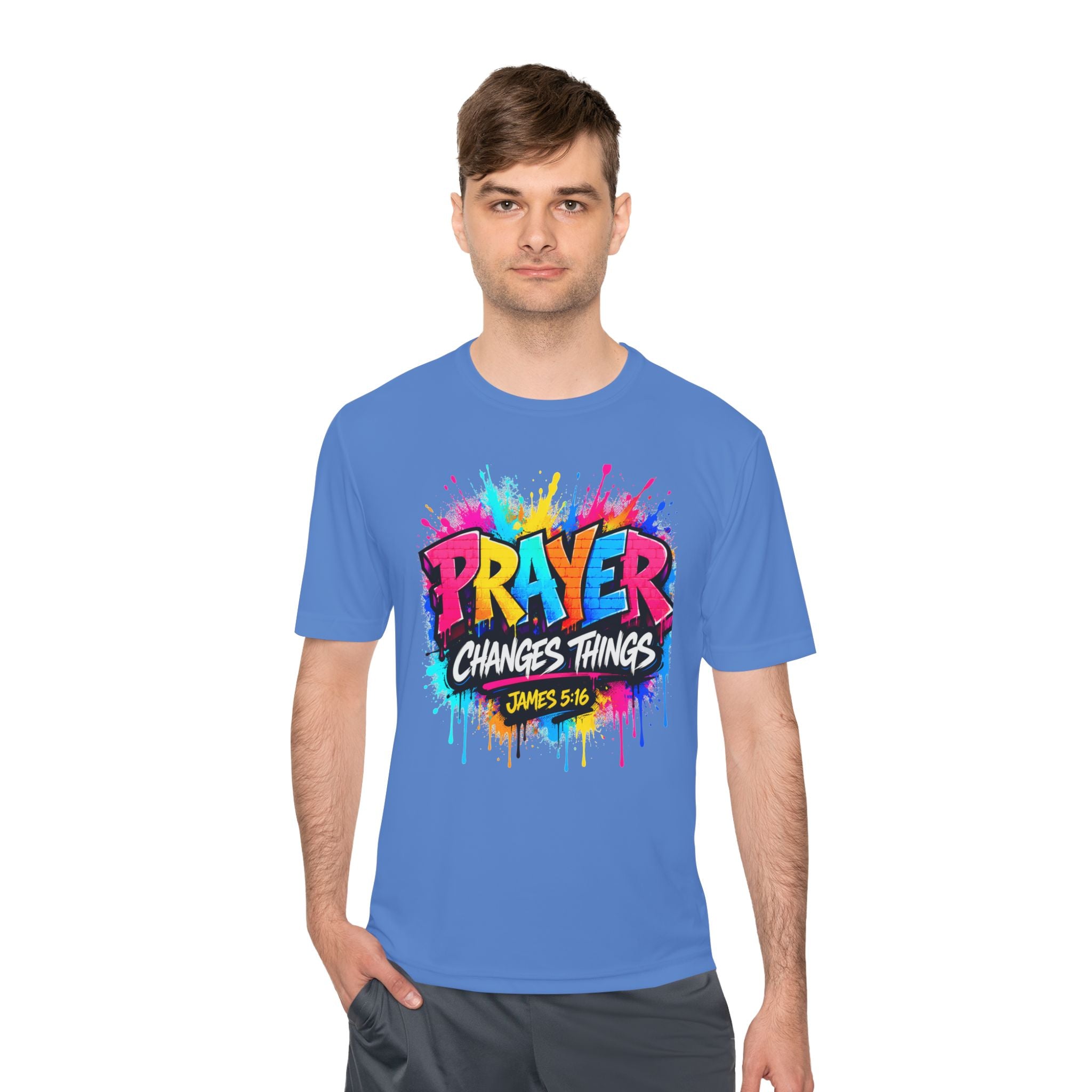 Prayer Changes Things Tee — James 5:16 Christian Graphic Shirt