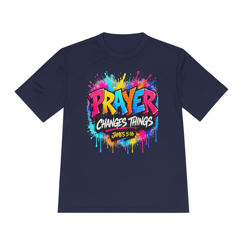 Prayer Changes Things Tee — James 5:16 Christian Graphic Shirt