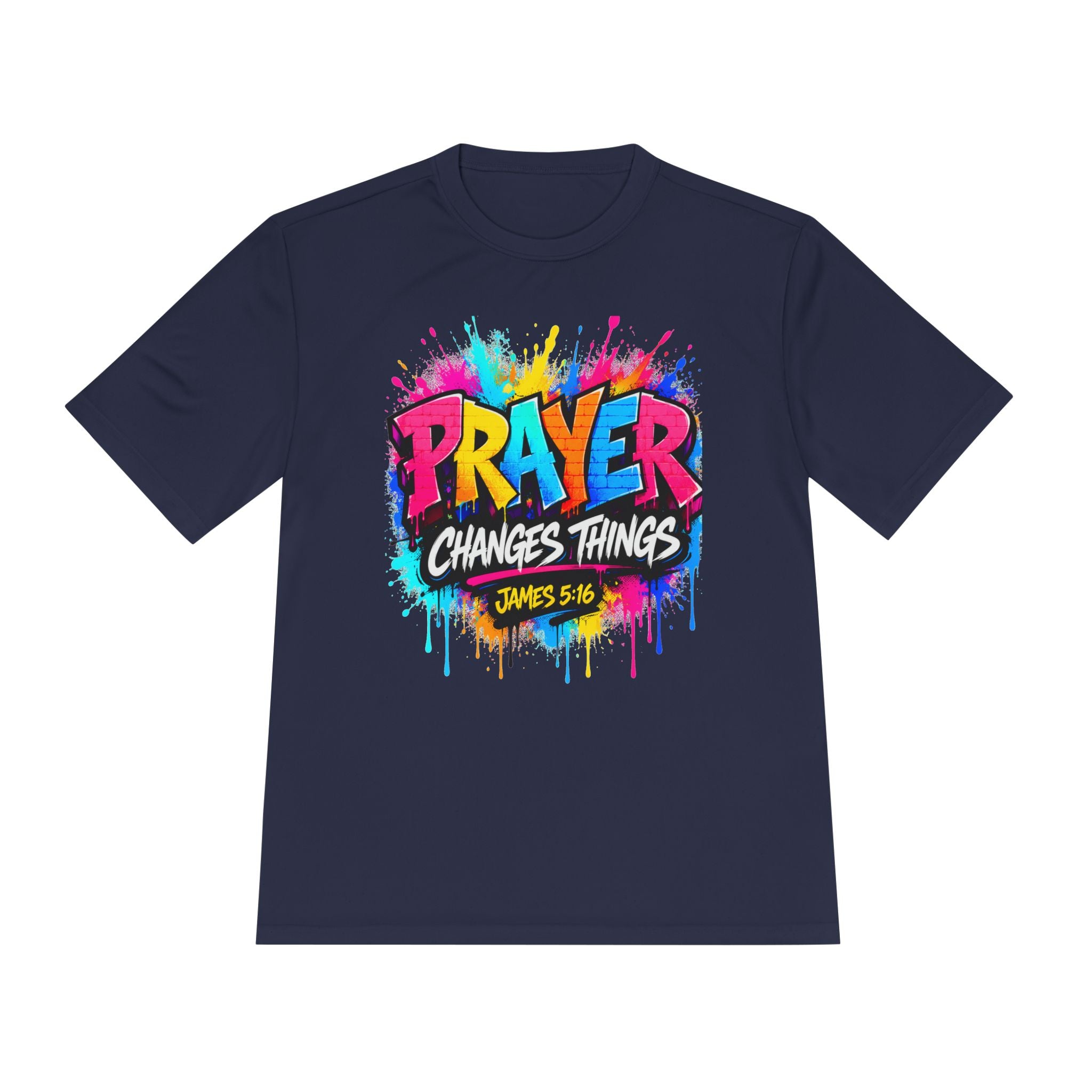 Prayer Changes Things Tee — James 5:16 Christian Graphic Shirt
