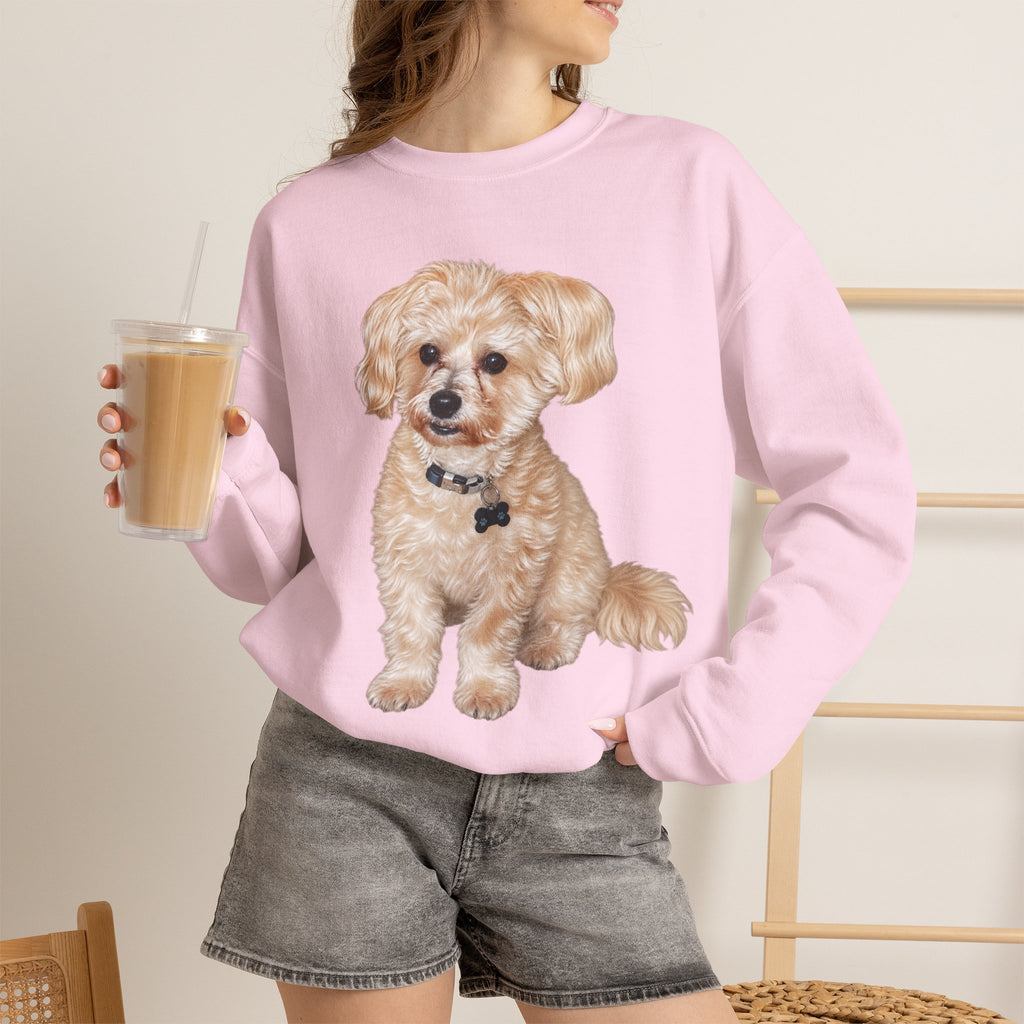 Crewneck Sweatshirt — Adorable Small Dog Graphic Pullover