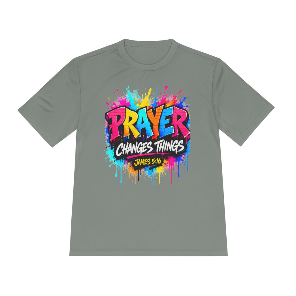 Prayer Changes Things Tee — James 5:16 Christian Graphic Shirt