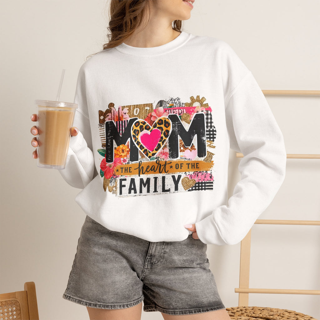 Mom - The Heart of the Family Crewneck Sweatshirt