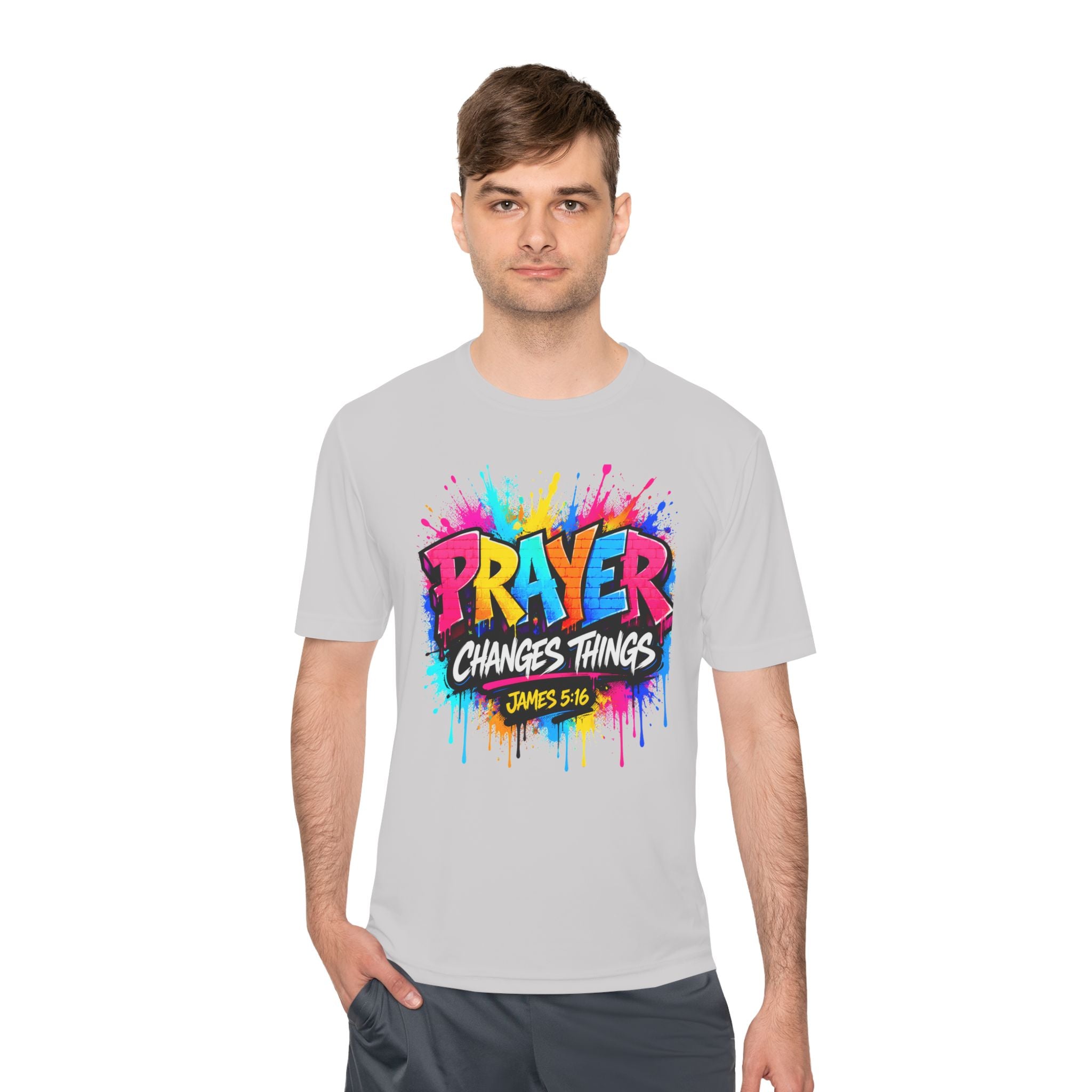 Prayer Changes Things Tee — James 5:16 Christian Graphic Shirt