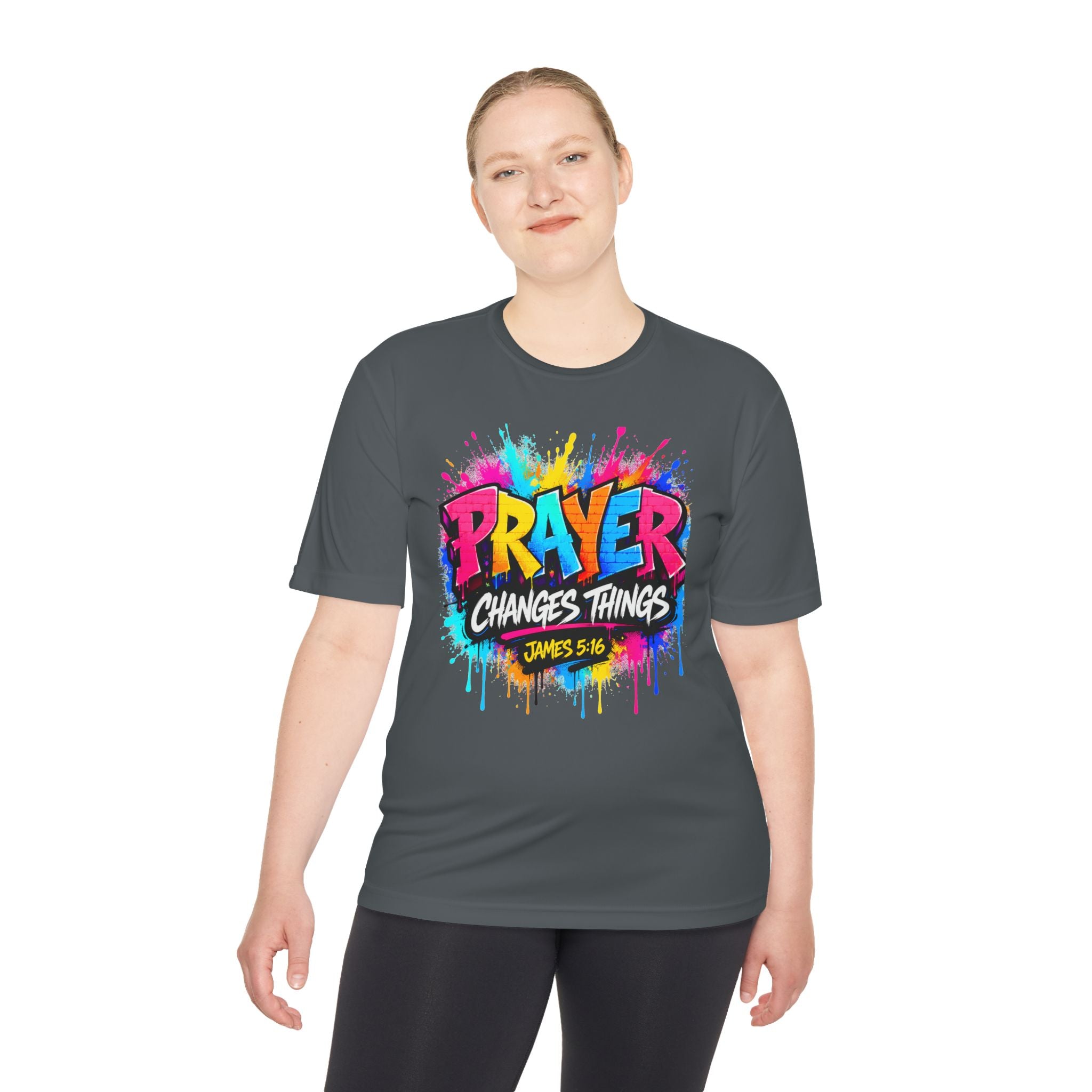 Prayer Changes Things Tee — James 5:16 Christian Graphic Shirt