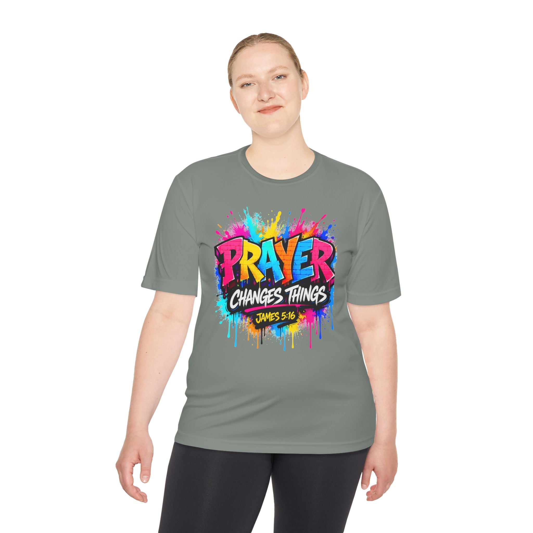Prayer Changes Things Tee — James 5:16 Christian Graphic Shirt