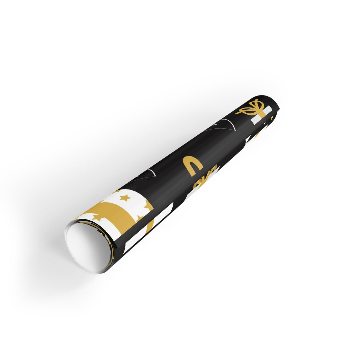 🖤✨ Black & Gold Celebration Gift Box Wrapping Paper Roll – 1pc