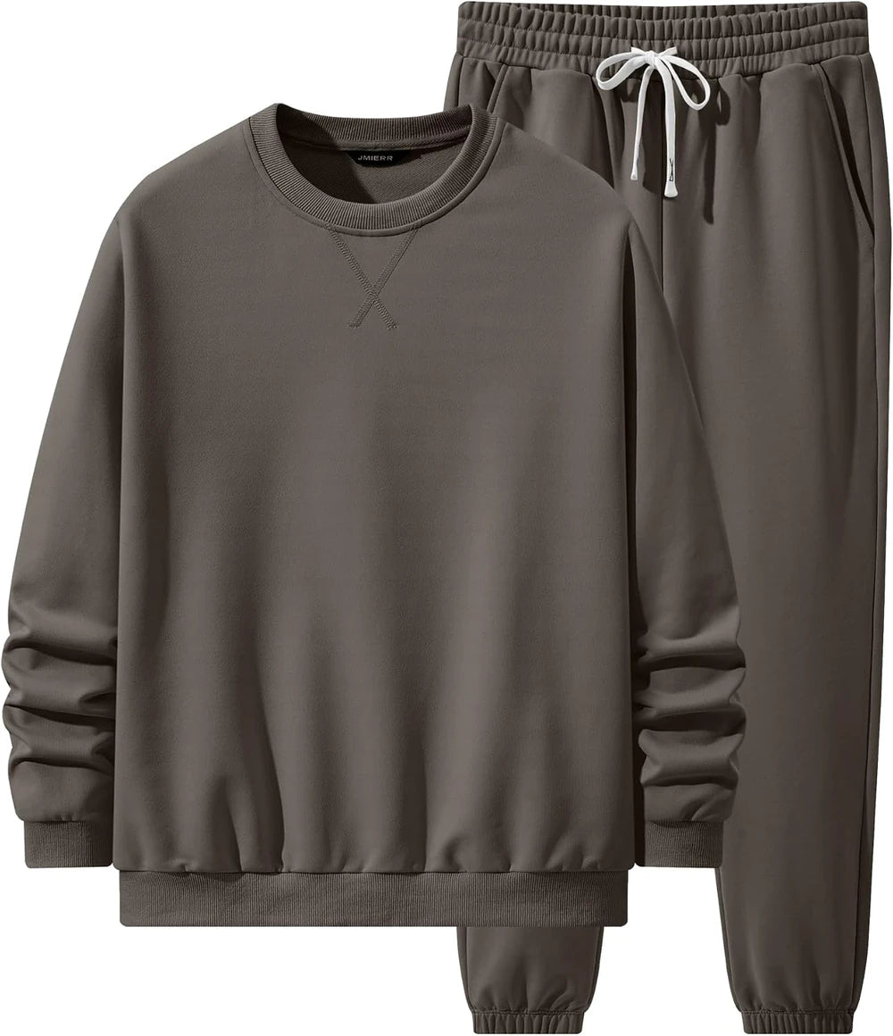 JMIERR Mens Fleece Sweatsuit Jogger Set