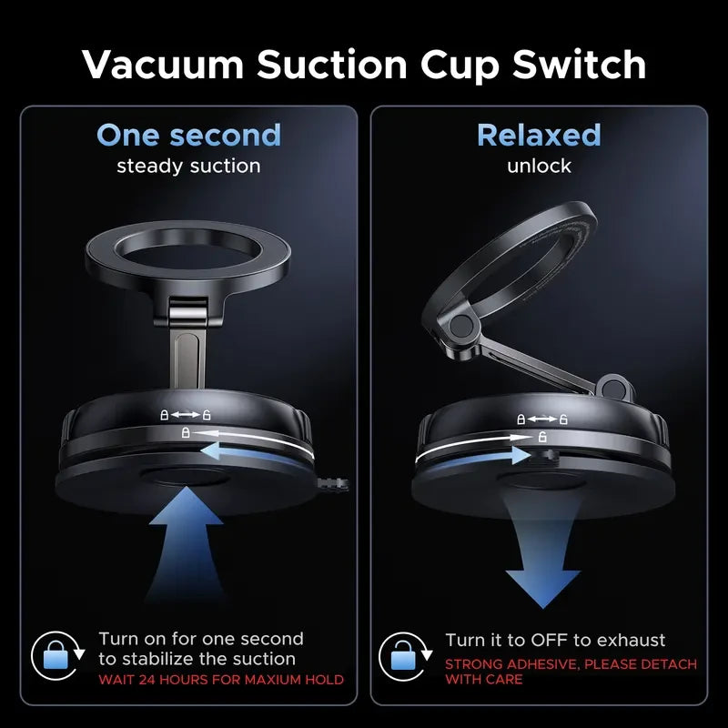 Vacuum Magnetic Car Phone Mount