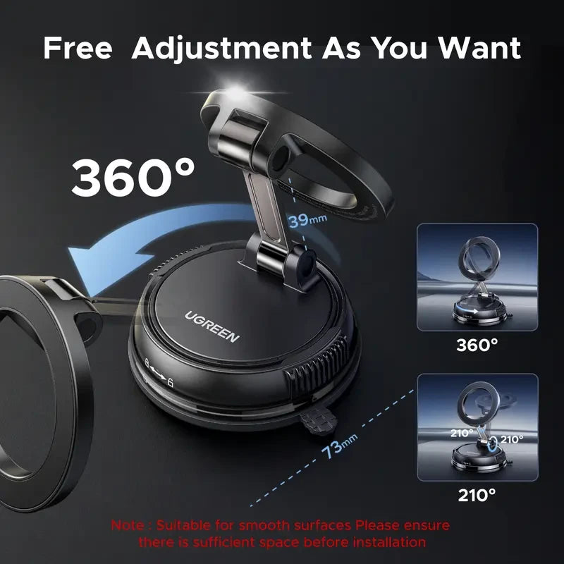 Vacuum Magnetic Car Phone Mount