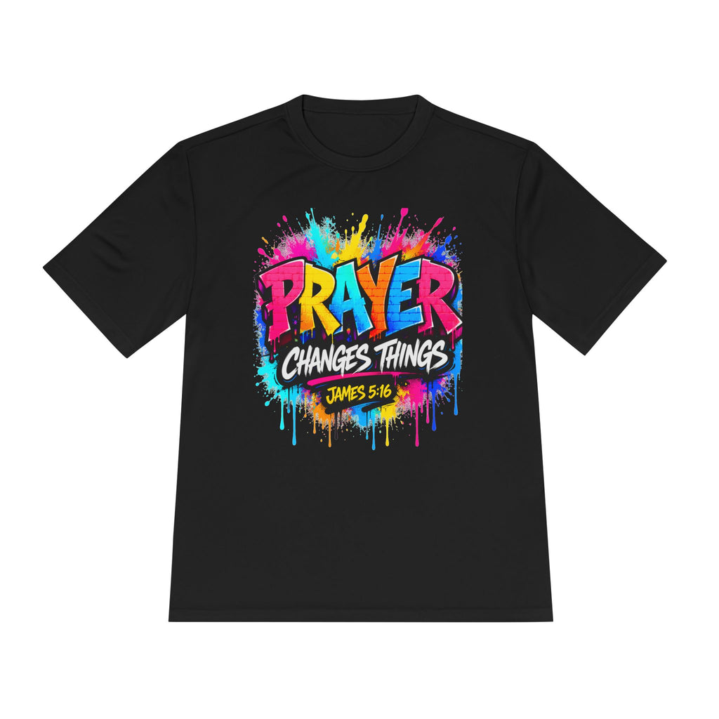 Prayer Changes Things Tee — James 5:16 Christian Graphic Shirt