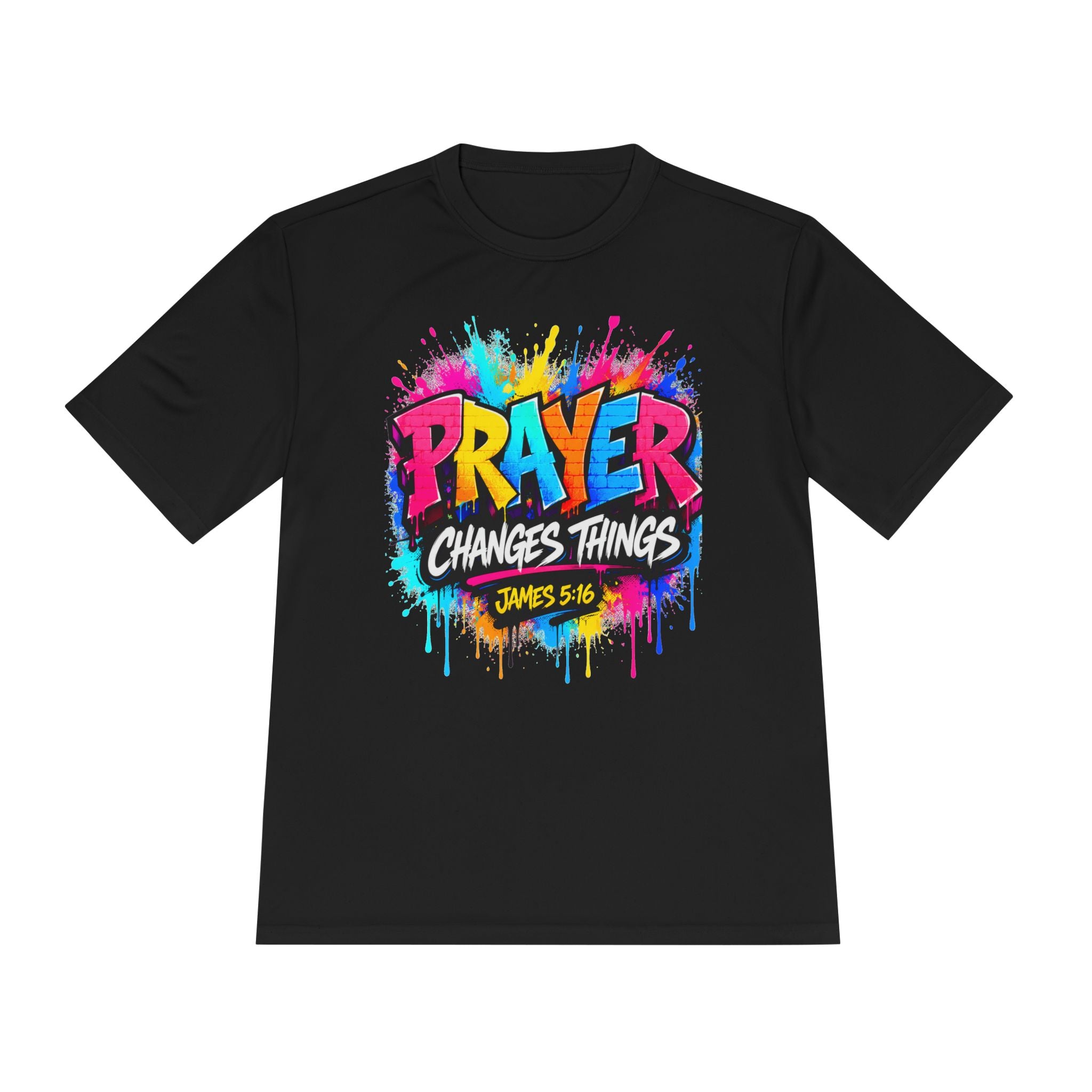 Prayer Changes Things Tee — James 5:16 Christian Graphic Shirt