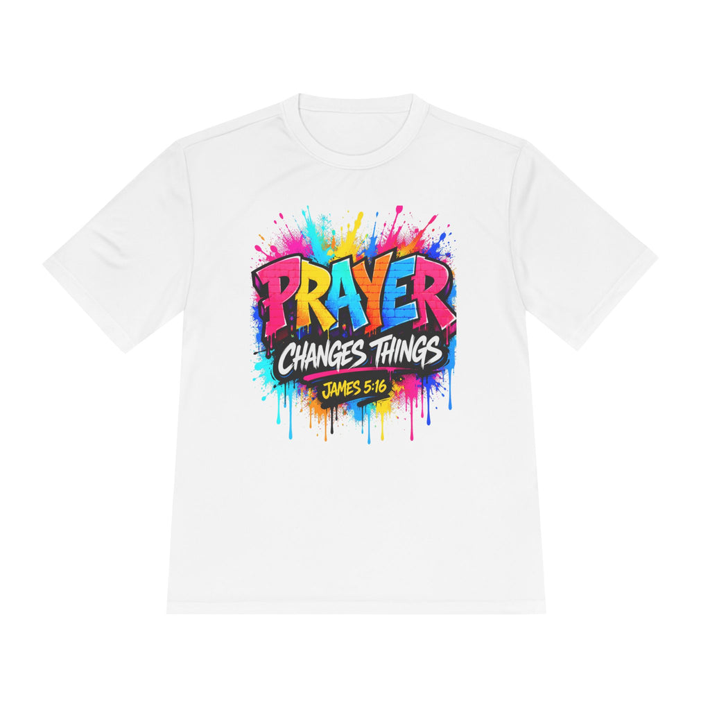 Prayer Changes Things Tee — James 5:16 Christian Graphic Shirt