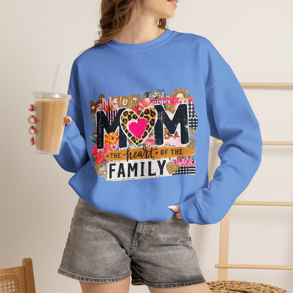 Mom - The Heart of the Family Crewneck Sweatshirt