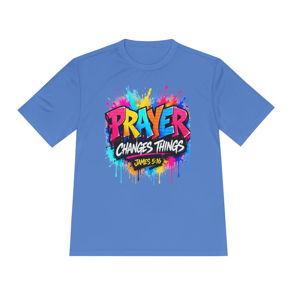 Prayer Changes Things Tee — James 5:16 Christian Graphic Shirt