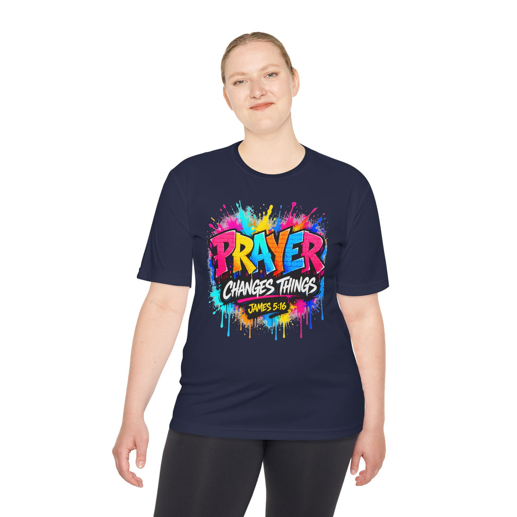Prayer Changes Things Tee — James 5:16 Christian Graphic Shirt