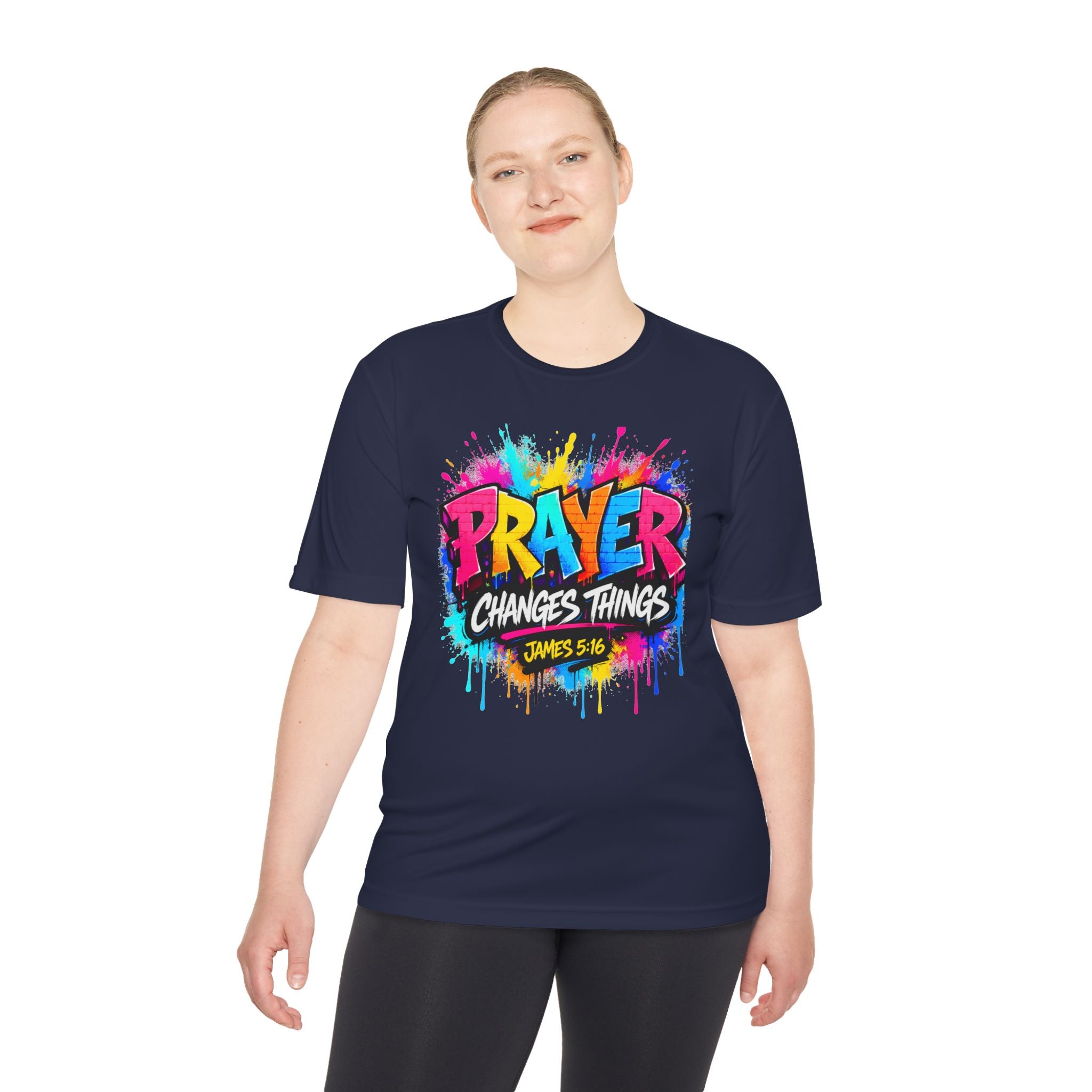 Prayer Changes Things Tee — James 5:16 Christian Graphic Shirt