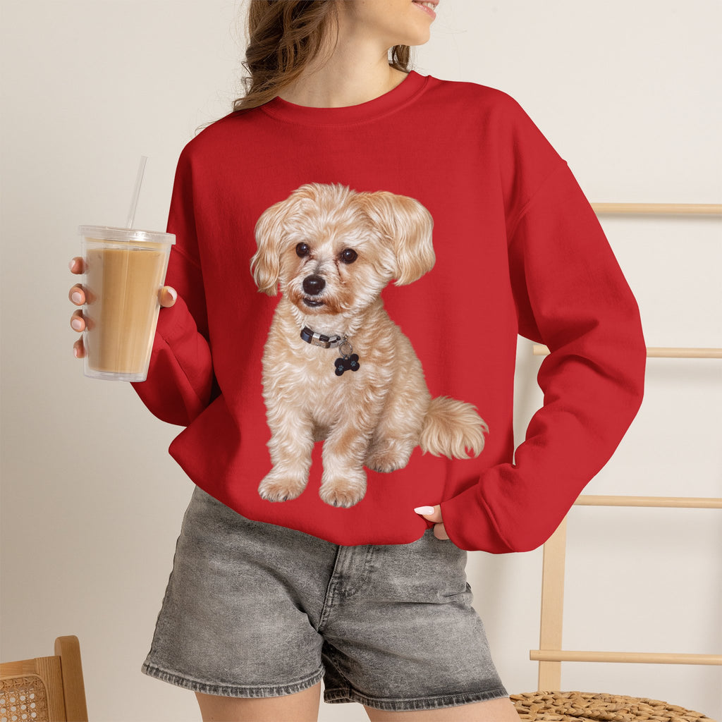 Crewneck Sweatshirt — Adorable Small Dog Graphic Pullover