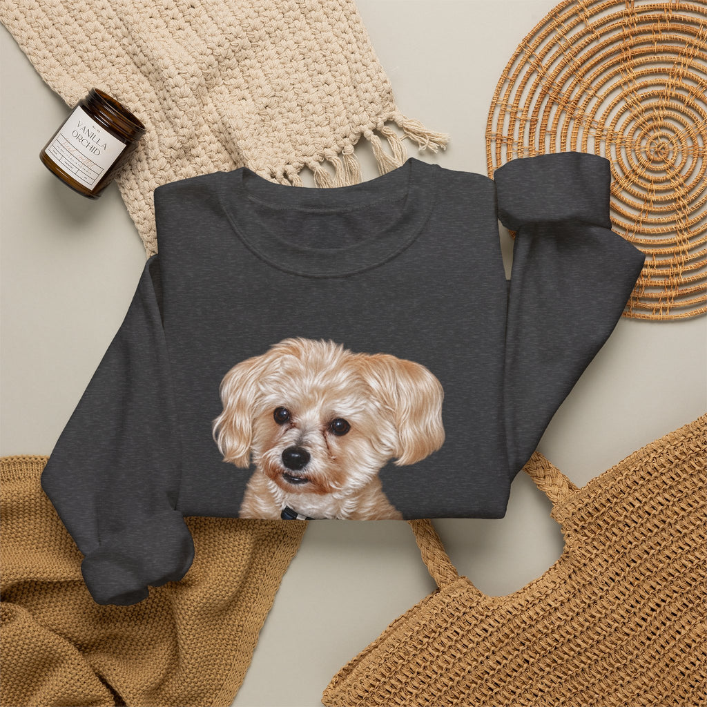 Crewneck Sweatshirt — Adorable Small Dog Graphic Pullover