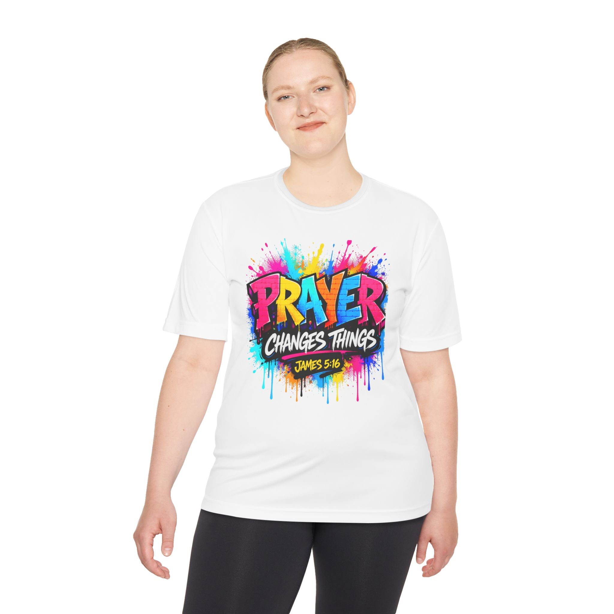 Prayer Changes Things Tee — James 5:16 Christian Graphic Shirt