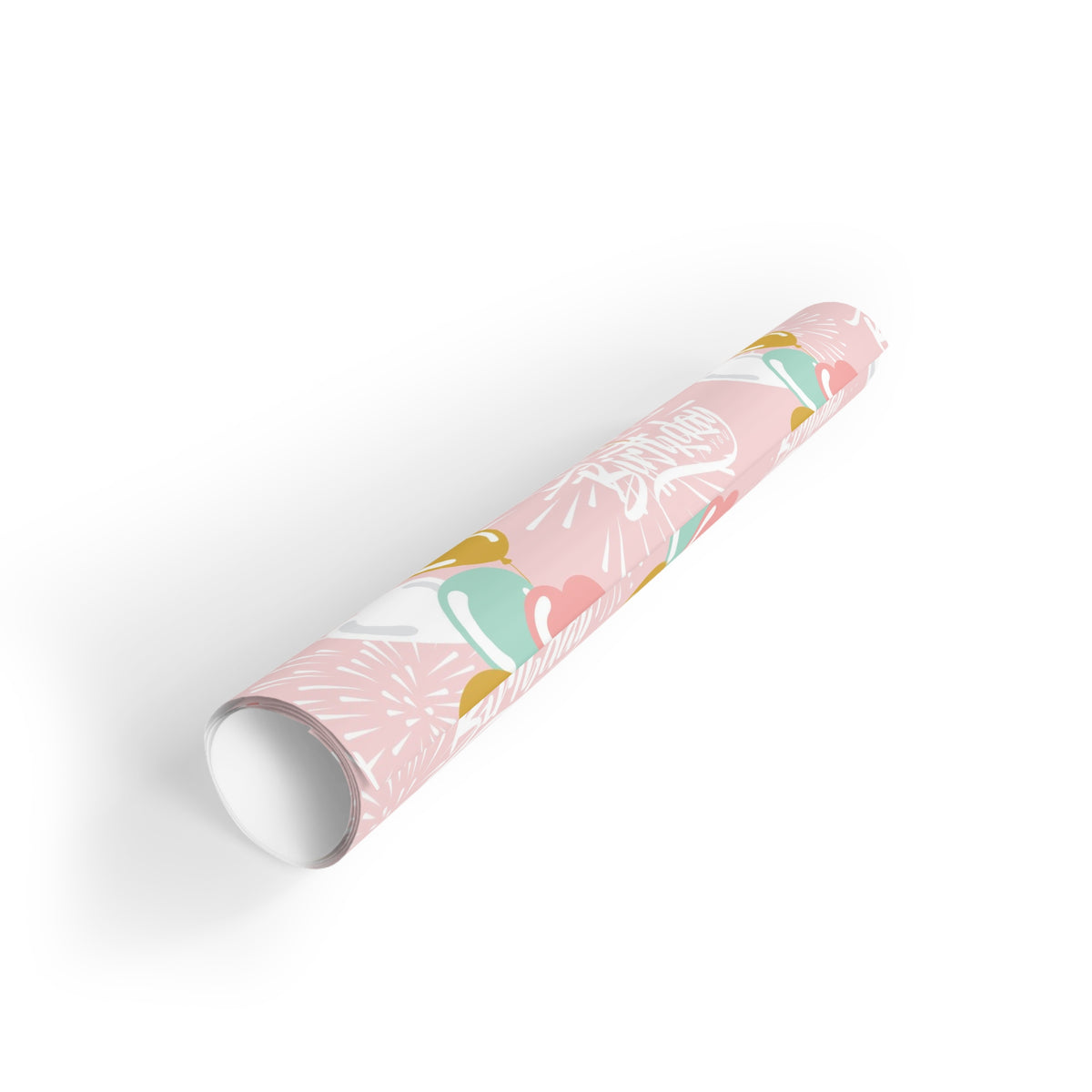 🎈 Blush Birthday Balloons Celebration Gift Wrapping Paper Roll – 1pc