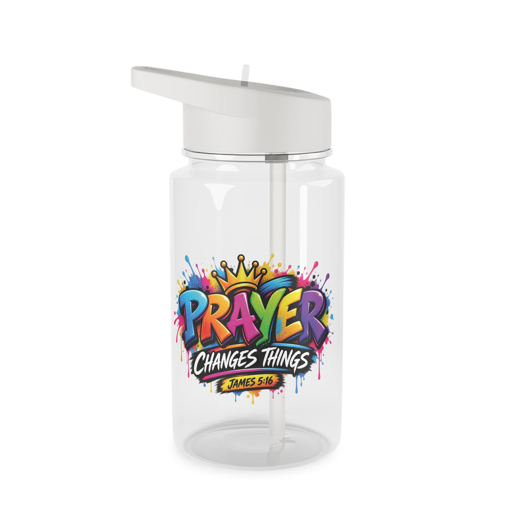 Prayer Changes Things Tritan Water Bottle — James 5:16 Inspirational Faith Bottle