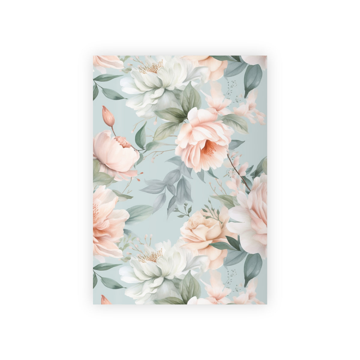 🌸 Blush Garden Floral Gift Wrapping Paper Roll – 1pc