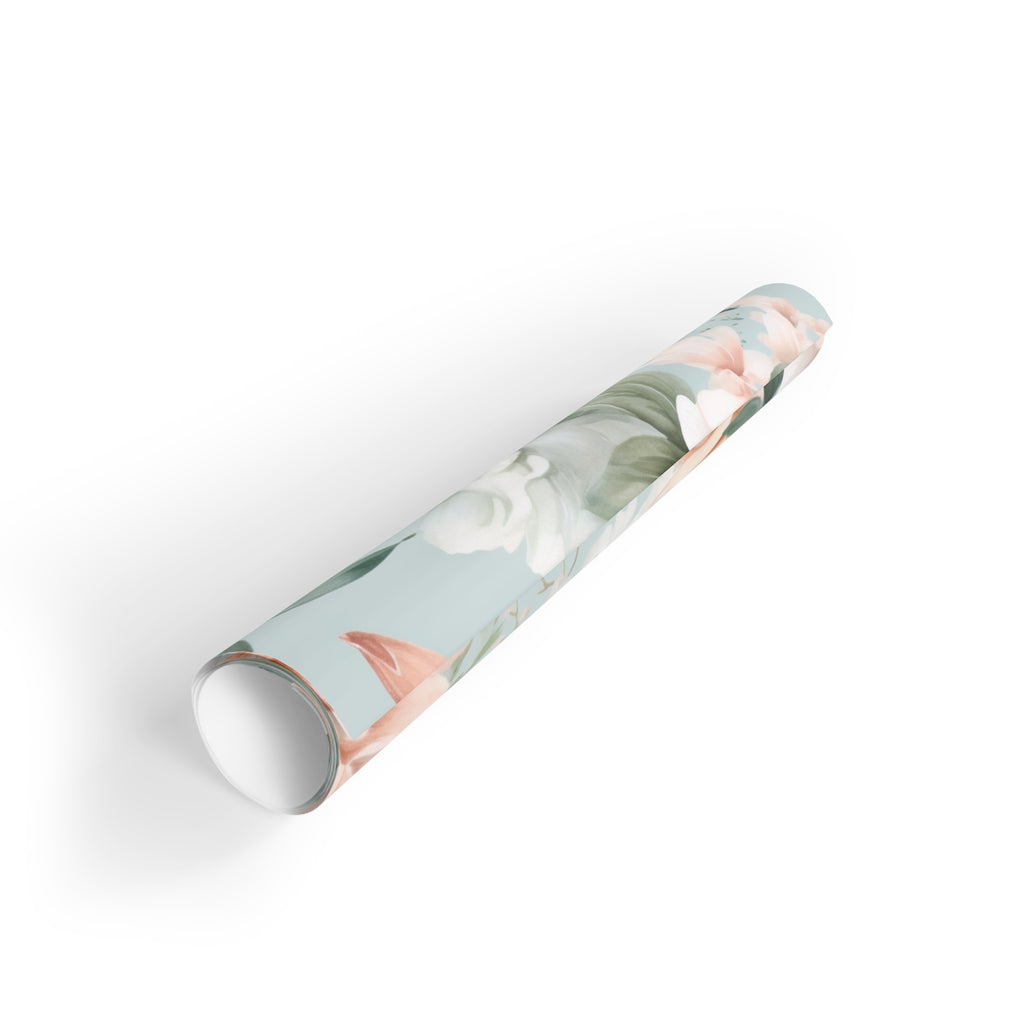 🌸 Blush Garden Floral Gift Wrapping Paper Roll – 1pc