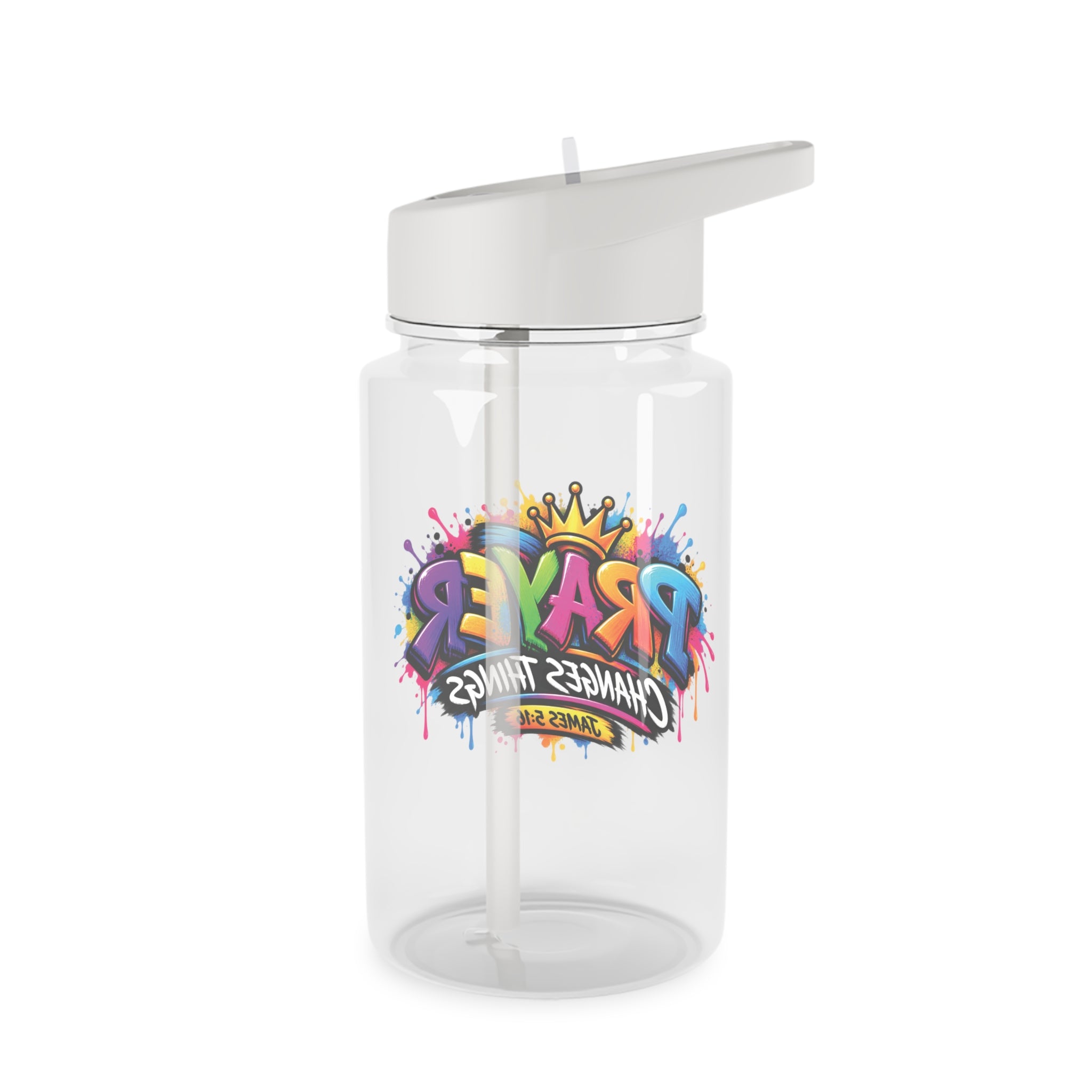 Prayer Changes Things Tritan Water Bottle — James 5:16 Inspirational Faith Bottle