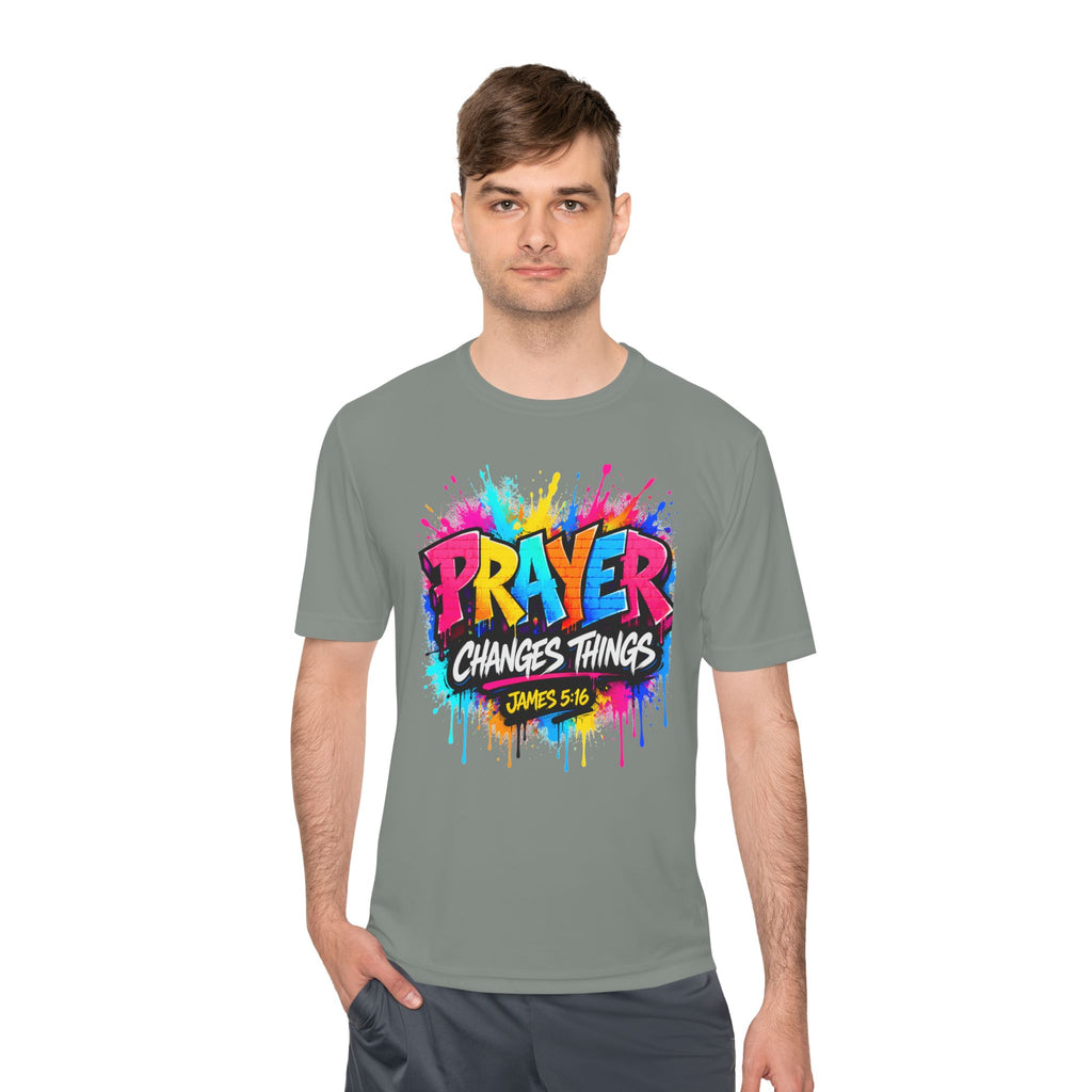 Prayer Changes Things Tee — James 5:16 Christian Graphic Shirt
