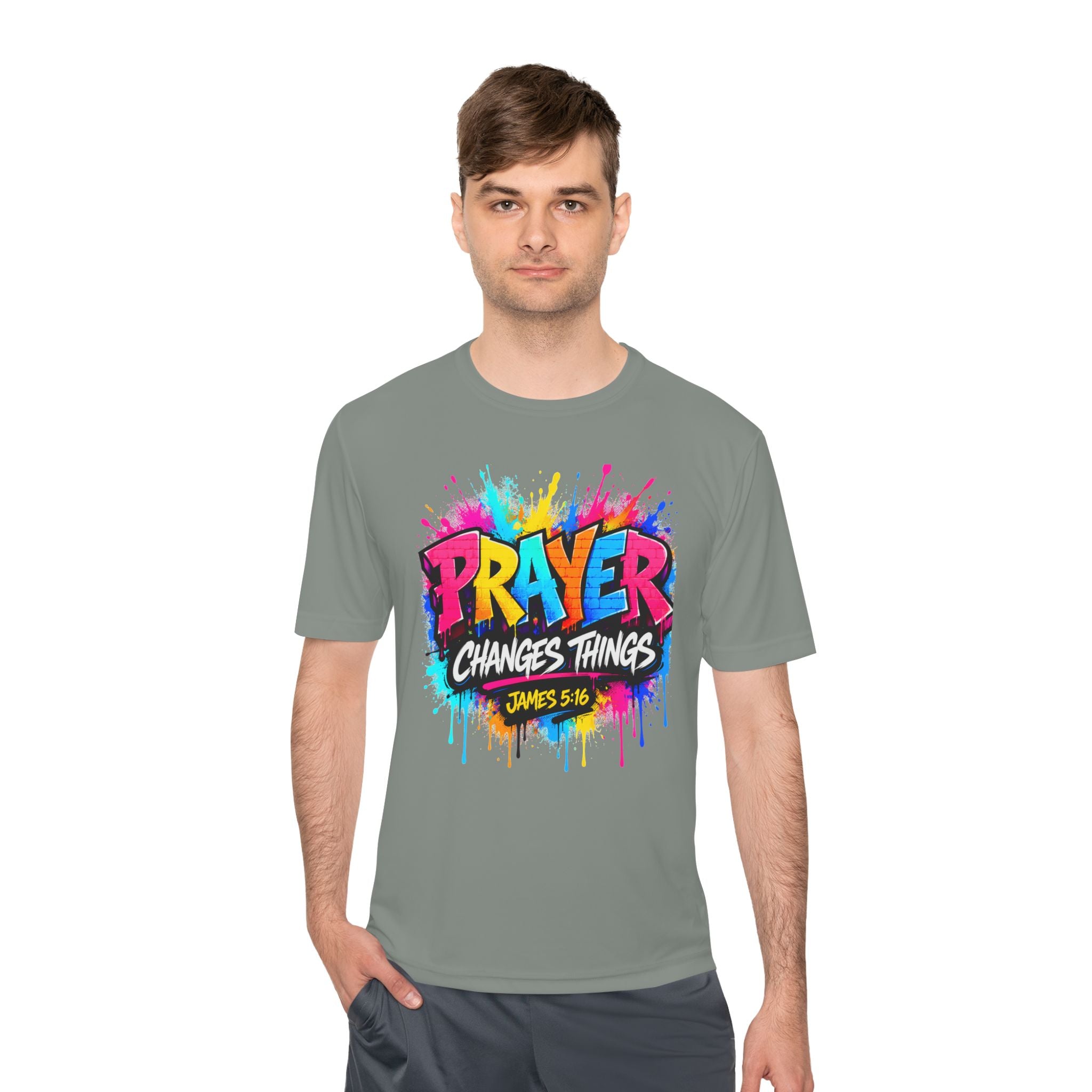 Prayer Changes Things Tee — James 5:16 Christian Graphic Shirt