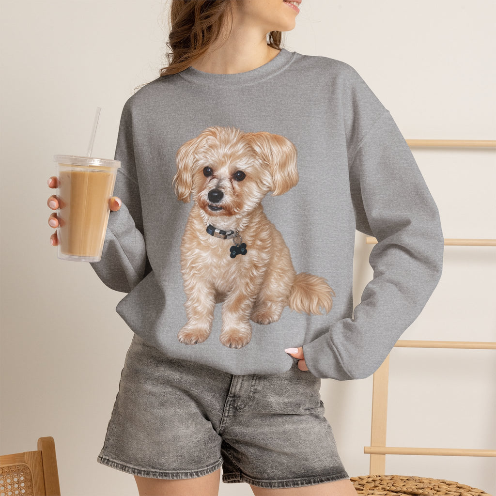 Crewneck Sweatshirt — Adorable Small Dog Graphic Pullover